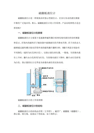 磁翻板液位计.docx