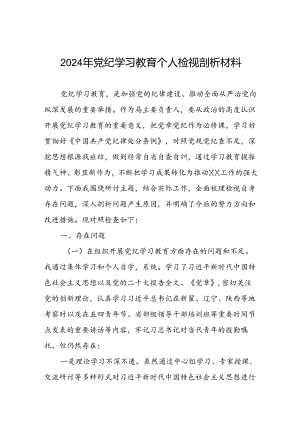 支委班子检视组织开展2024年党纪学习教育专题民主生活会对照检查材料(十二篇).docx
