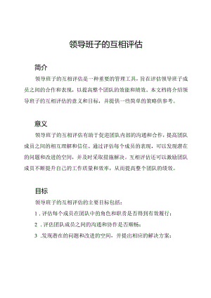 领导班子的互相评估.docx