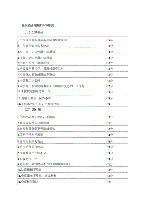 星级酒店财务部评审细则.docx