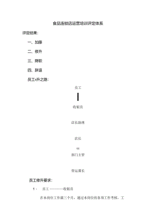 食品连锁店运营培训评定体系.docx