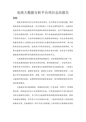 电商大数据总结报告.docx
