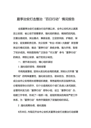 派出所2024年开展夏季治安打击整治行动情况报告十六篇.docx