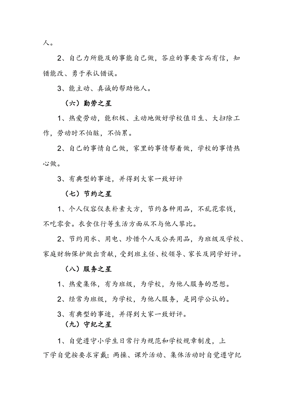 小学学校优秀生评选方案.docx_第3页