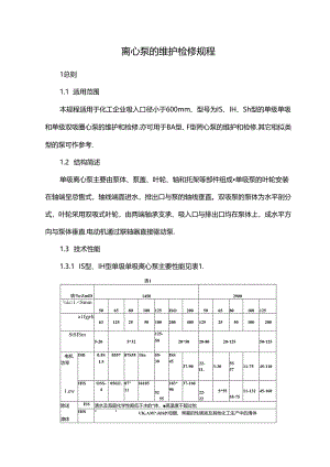 离心泵的维护检修规程.docx