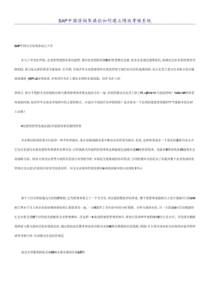 SAP中国咨询顾问谈如何建立绩效考核系统.docx
