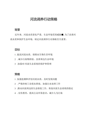 河流调养行动策略.docx
