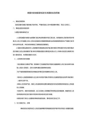 装置内的液氨管线发生泄漏的应急预案.docx