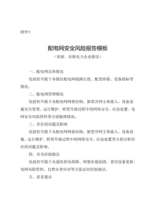 配电网安全风险报告模板.docx