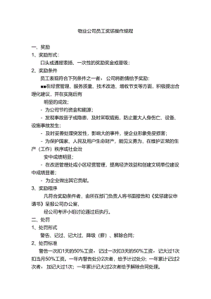 物业公司员工奖惩操作规程.docx