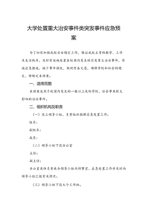 大学处置重大治安事件类突发事件应急预案.docx