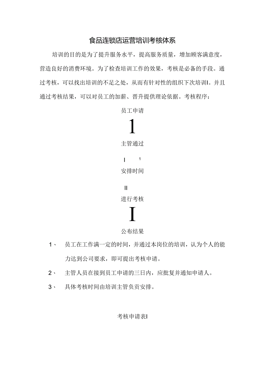 食品连锁店运营培训考核体系.docx_第1页