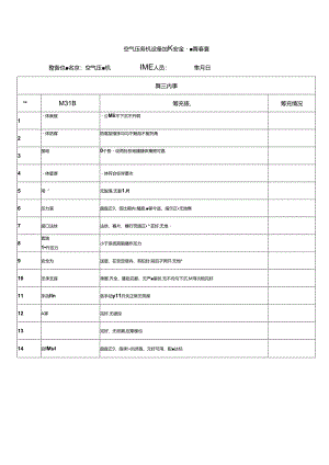 空气压缩机设备设施安全隐患排查表.docx