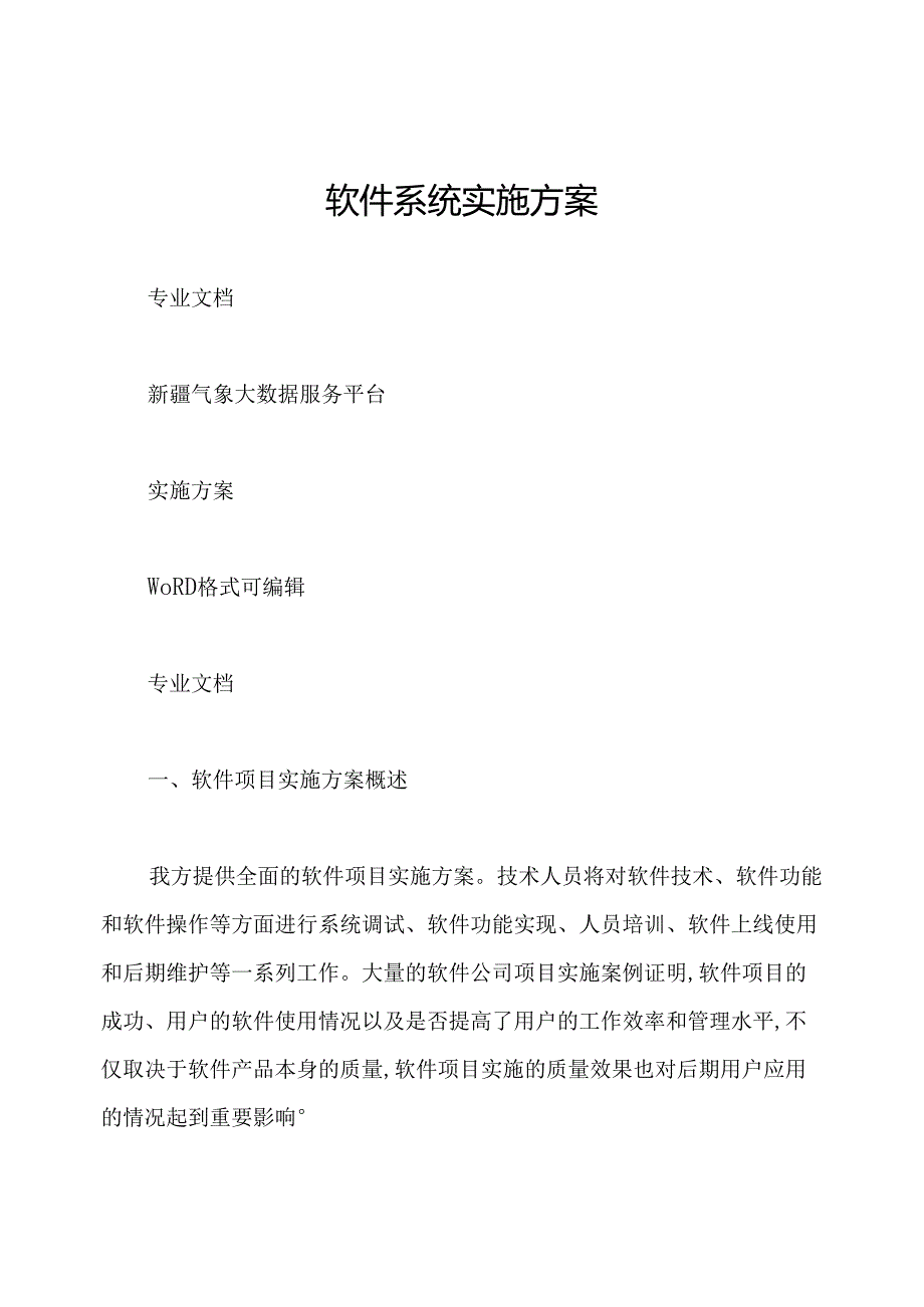 软件系统实施方案.docx_第1页