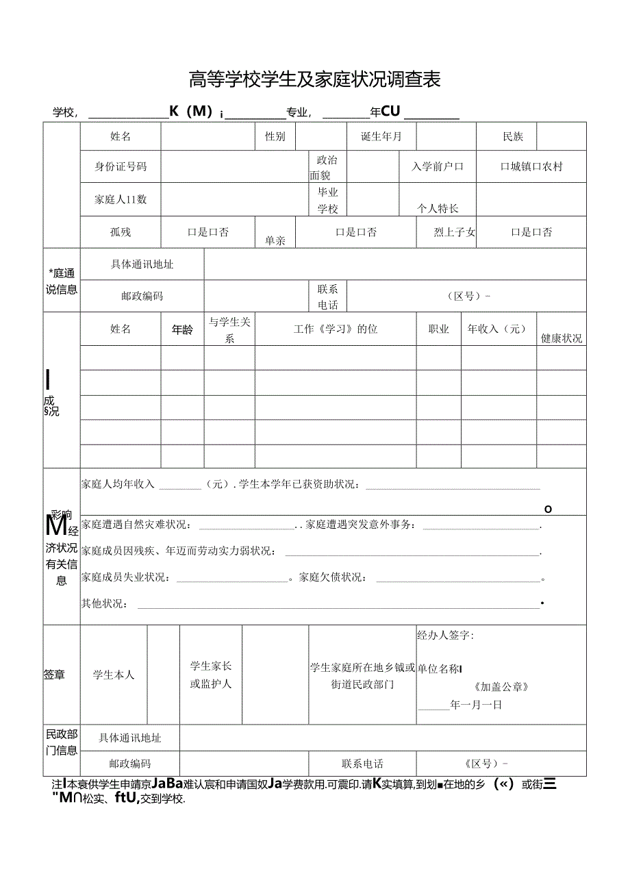 家庭经济情况调查表.docx_第1页