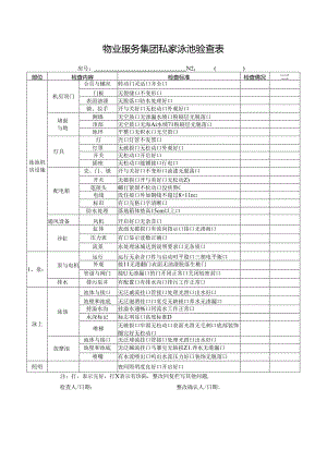 物业服务集团私家泳池验查表.docx