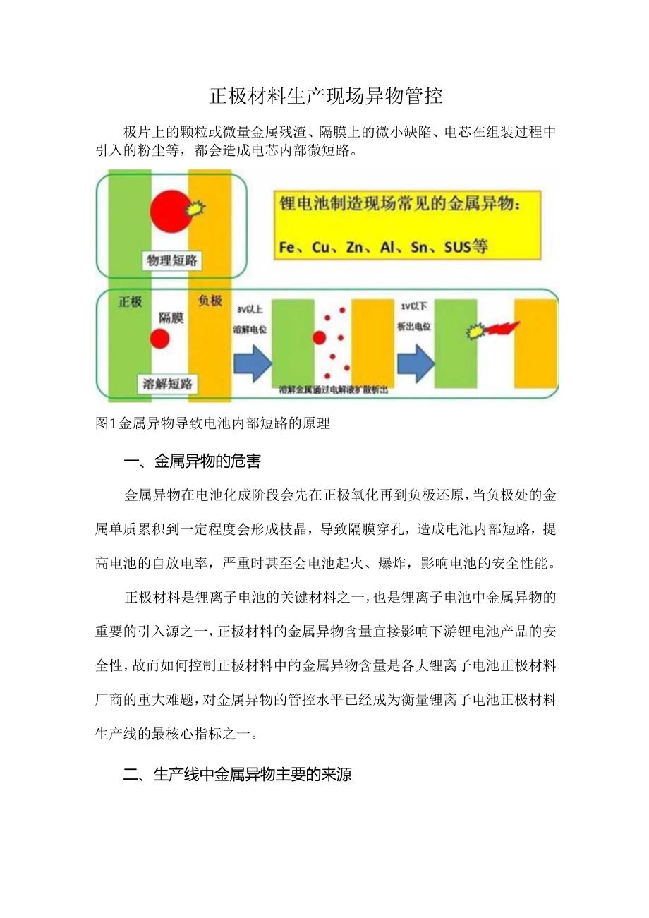 正极材料生产现场异物管控.docx_第1页