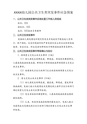 幼儿园公共卫生类突发事件应急预案.docx
