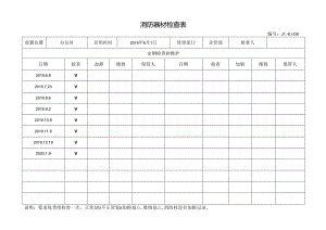 消防器材检查表（科技有限公司）.docx