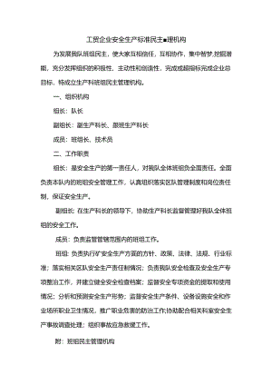 工贸企业安全生产标准民主管理机构.docx