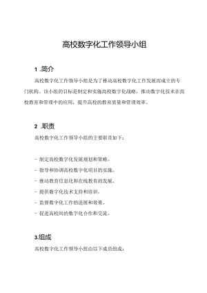 高校数字化工作领导小组.docx
