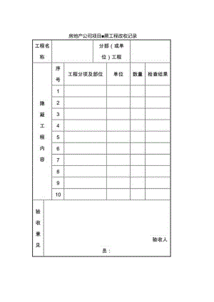 房地产公司项目隐蔽工程验收记录.docx