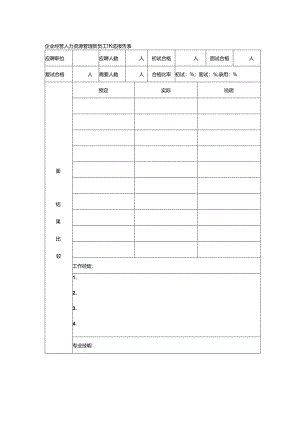 企业经营人力资源管理新员工甄选报告表.docx
