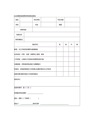 企业经营校园招聘求职者面试报告.docx