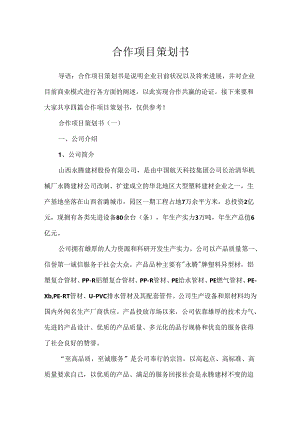 合作项目策划书.docx