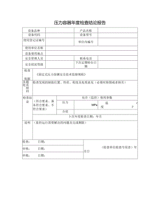 压力容器年度检查结论报告.docx