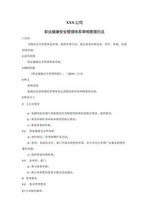 职业健康安全管理体系审核管理办.docx