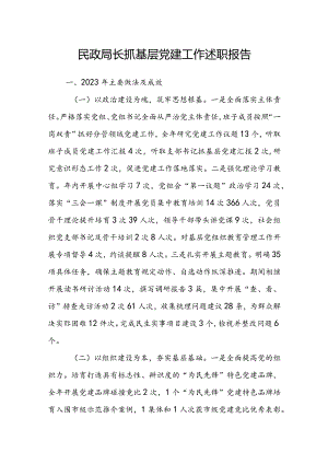 民政局长抓基层党建工作述职报告.docx