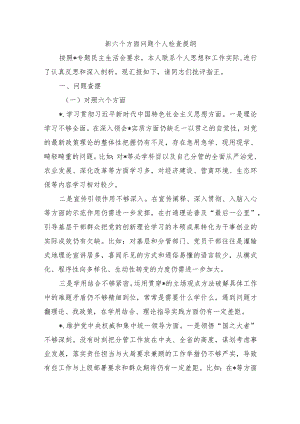 新六个方面问题个人检查提纲.docx