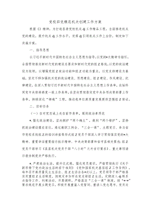 党校四优模范机关创建工作方案.docx