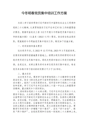 今冬明春党员集中培训工作方案.docx