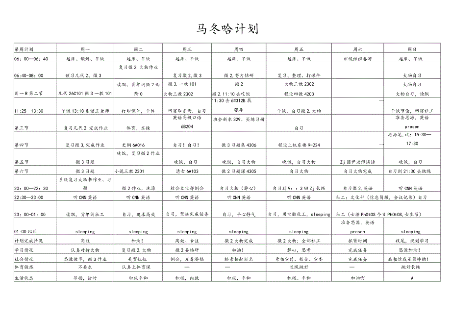 (完整版)清华学霸马冬晗学习计划表(打印版).docx_第2页