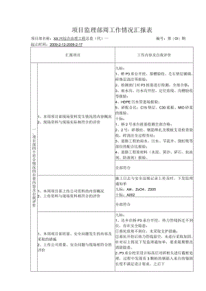 项目监理部周工作情况汇报.docx