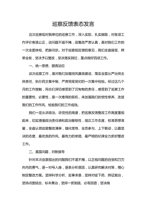 巡察反馈表态发言.docx