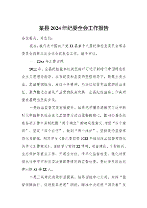 某县2024年纪委全会工作报告.docx