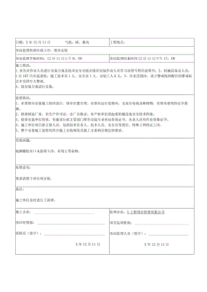 房建工程塔吊安装旁站监理记录表.docx