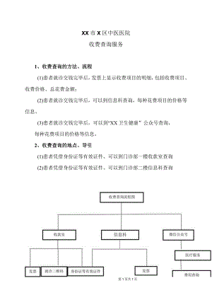XX市X区中医医院收费查询服务（2024年）.docx