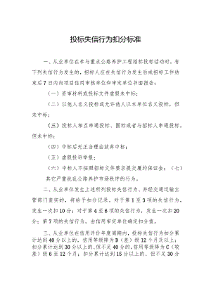 投标失信行为扣分标准.docx