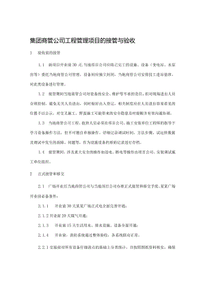 集团商管公司工程管理项目的接管与验收.docx