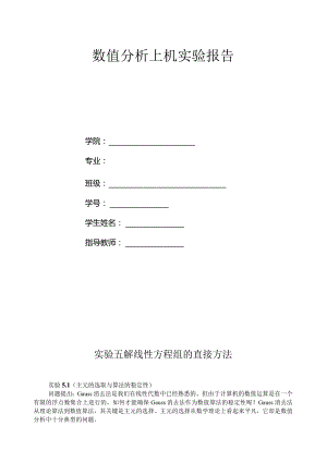 数值分析-实验报告.docx