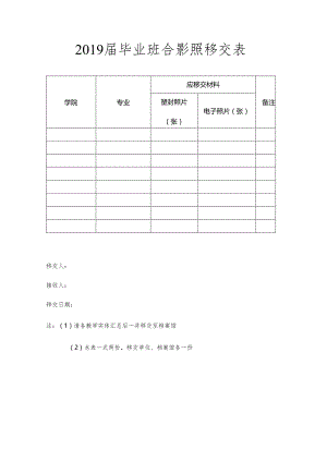 2019届毕业班合影照移交表.docx