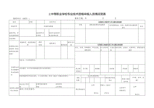 中等职业学校讲师专业技术资格人员情况简介表.docx
