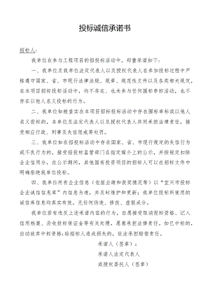 投标诚信承诺书.docx
