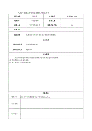 地产集团工程管理部维修员岗位说明书.docx
