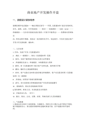 商业地产开发操作开盘.docx