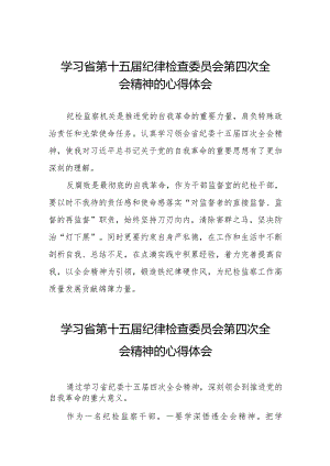 学习省第十五届纪律检查委员会第四次全会精神的心得感悟十二篇.docx